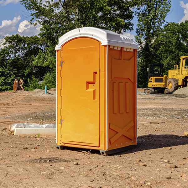 how often are the porta potties cleaned and serviced during a rental period in Noble OH